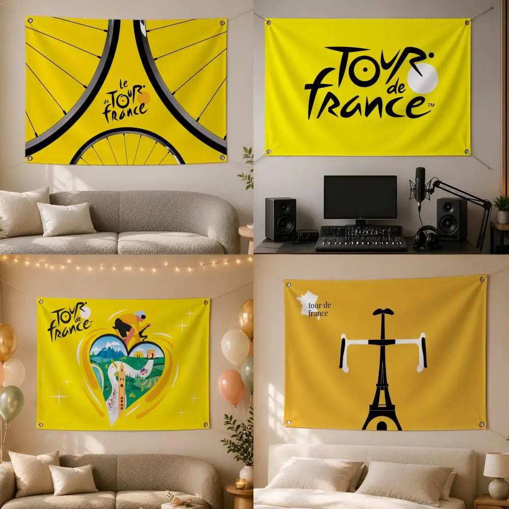 Tour De France Cycling Flag Banner – Indoor & Outdoor Decor