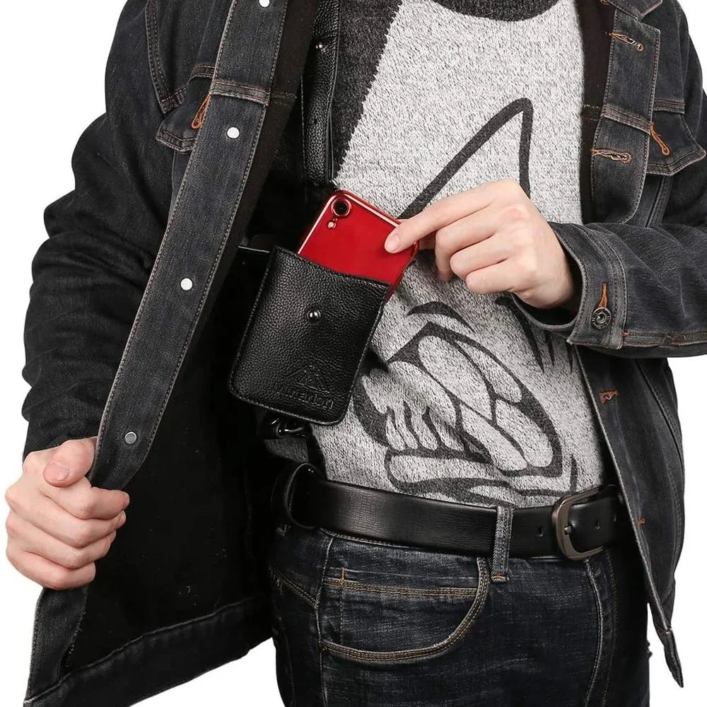 Anti-thief Underarm Double Shoulder Wallet Bag Hidden Holster Belt