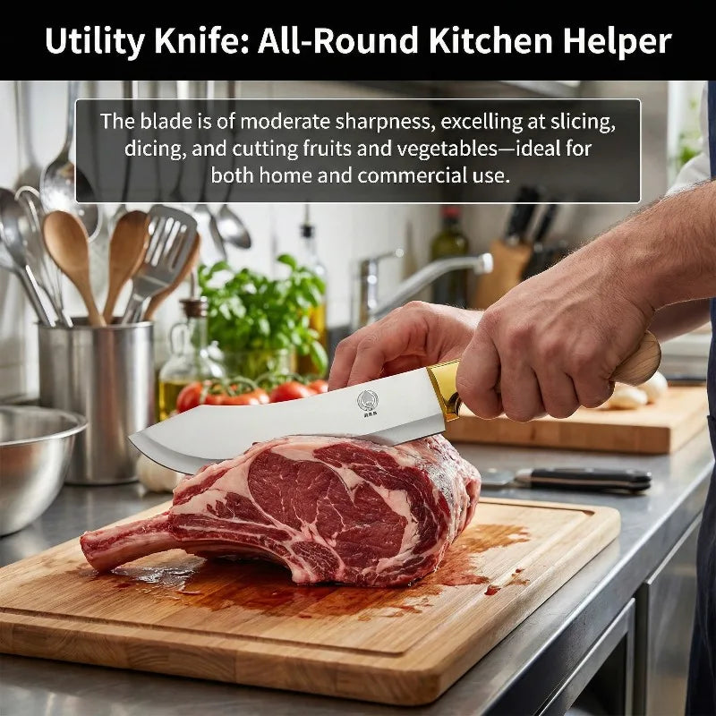 3-Piece Professional Kitchen Knife Set with Sheaths
