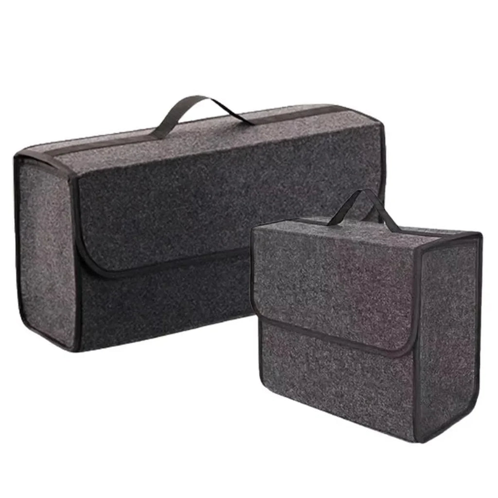 Dark Gray Car Felt Storage Box Bag Enlarged Thickened Soft Household