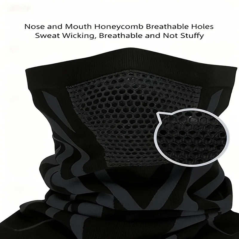 Windproof Cycling Hoodie | Face & Ear Cover, Quick-Dry