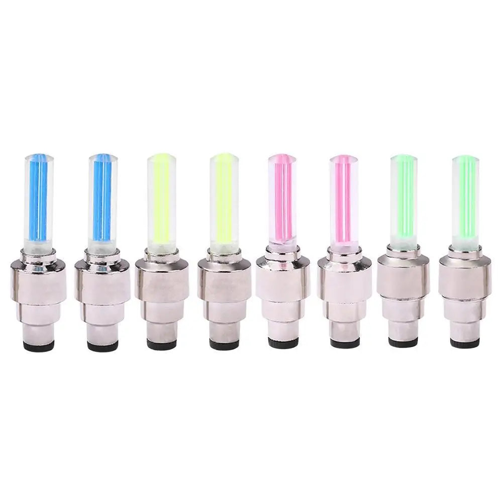 LED Bicycle Valve Light – Neon Spoke Night Safety Tire Light