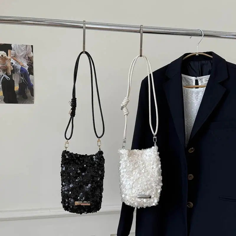 Sequin Mini Crossbody Bag – Shiny Shoulder Phone Bag