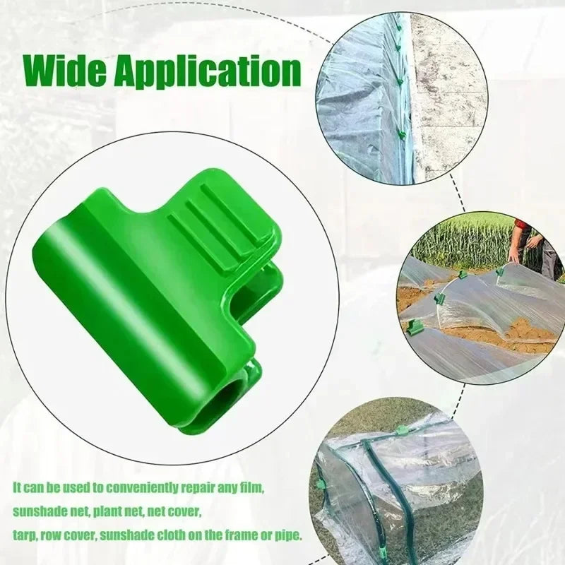 Greenhouse Film Snap Clamps for Fiberglass Hoop Grow Tunnels