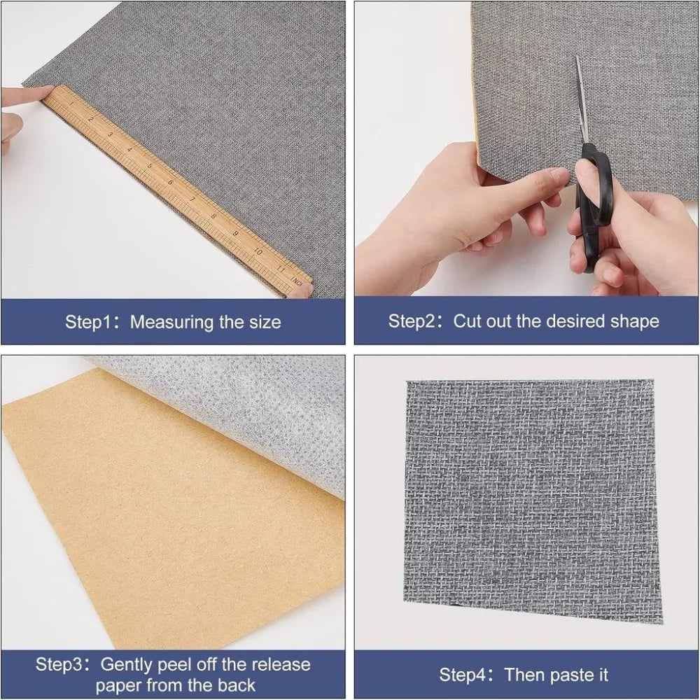 Self-Adhesive Fabric Repair Patch Roll 78.7"×15.7" – Light Grey