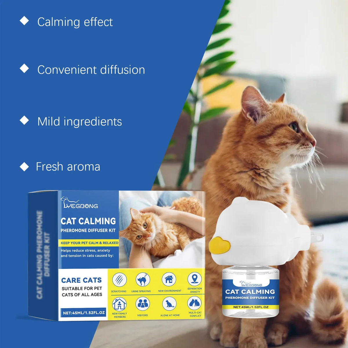 Pet Pheromone Calming Diffuser & Spray for Cats & Dogs