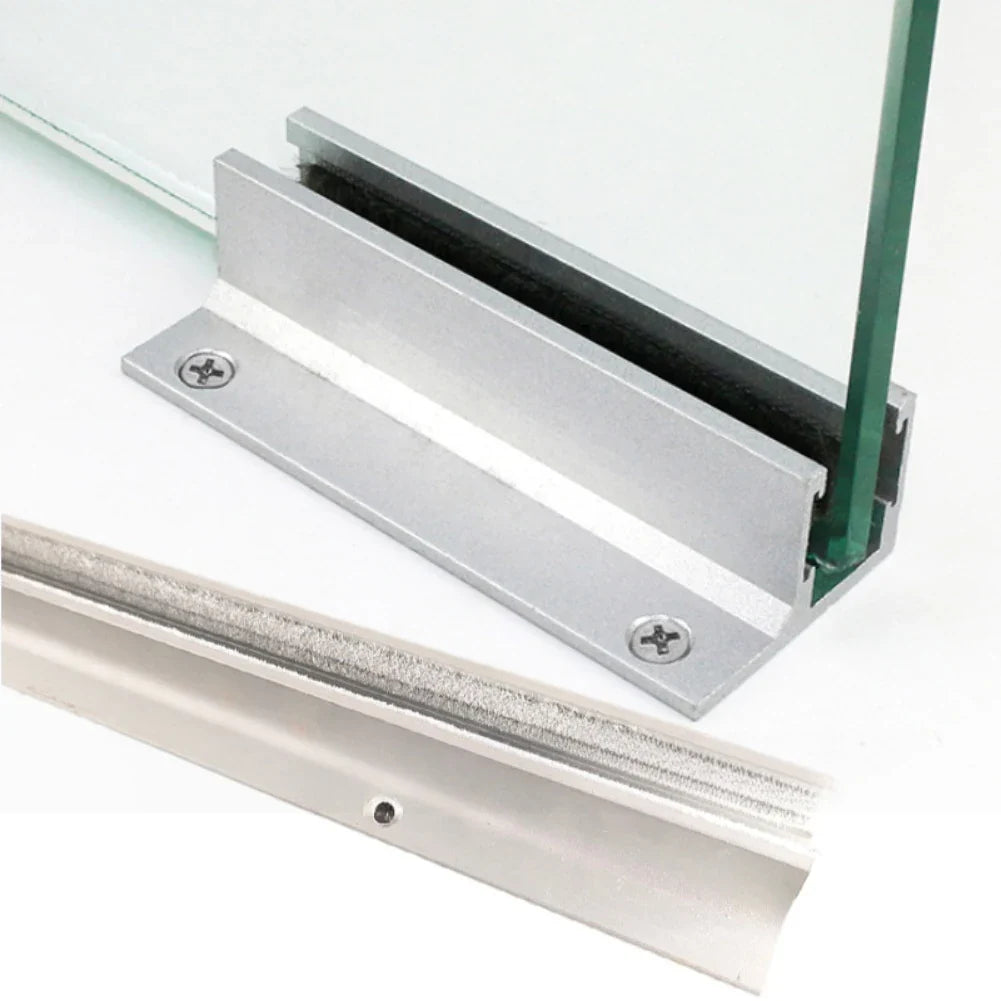 Glass Sliding Door Floor Guide Rail – Zinc Alloy, Quiet, 40cm