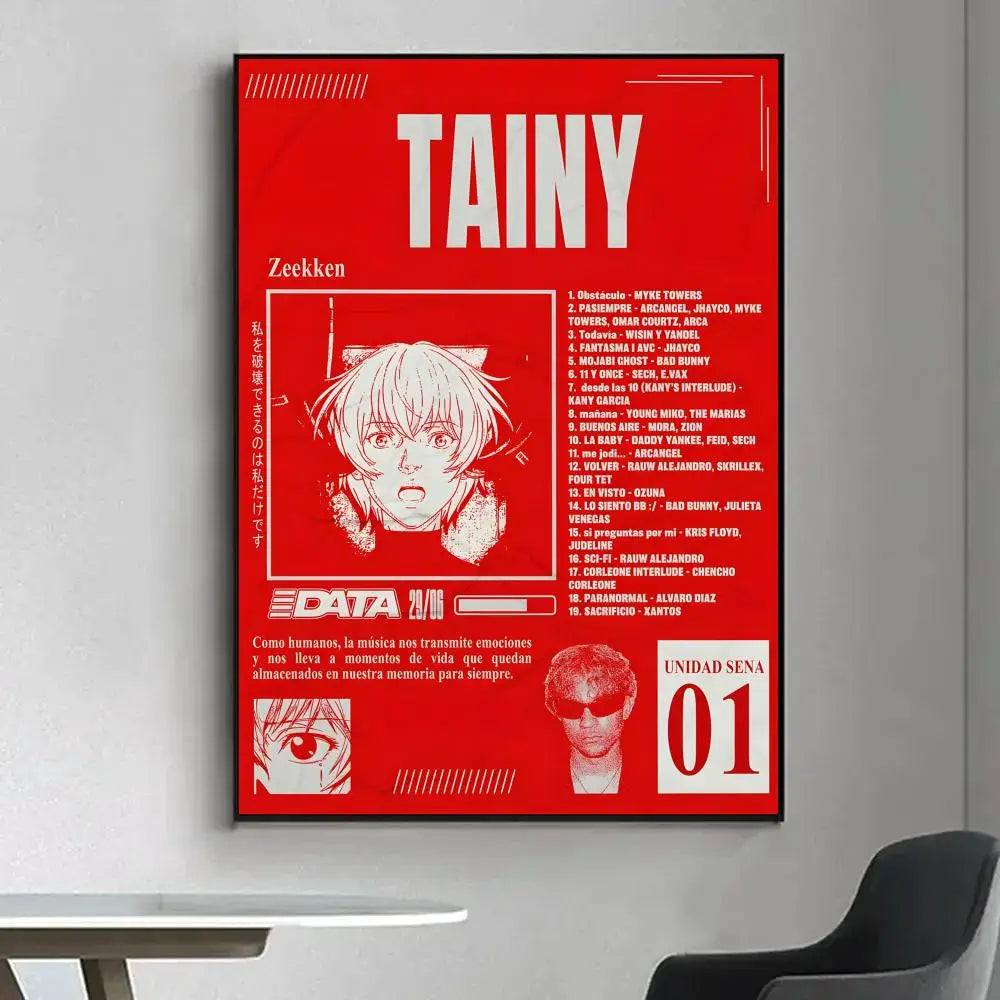 Tainy DATA Album HD Poster – Waterproof Wall Art Decor
