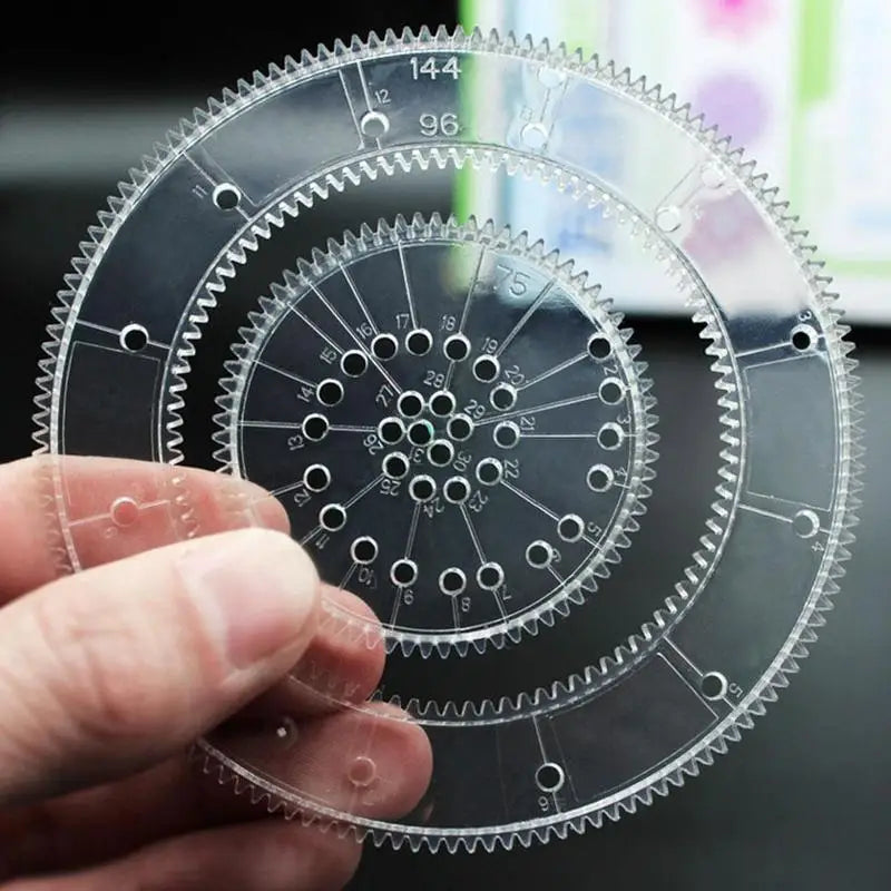 22-Piece Spiral Drawing Ruler Set – Flower Curve Stencil Kit