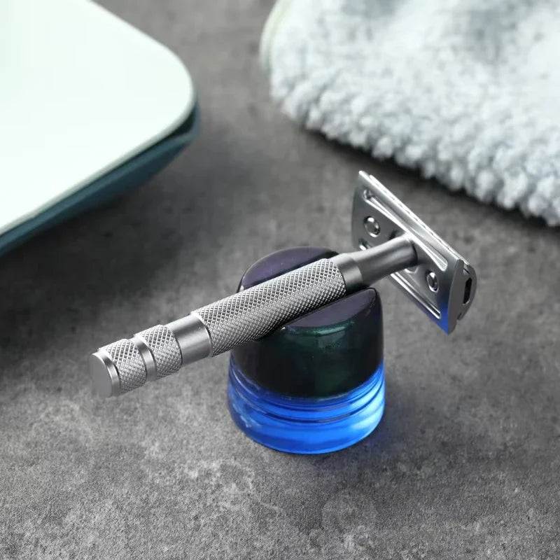 YAQI Resin Mens Shaving Razor Holder Stand Moka Express Ocean Sagrada