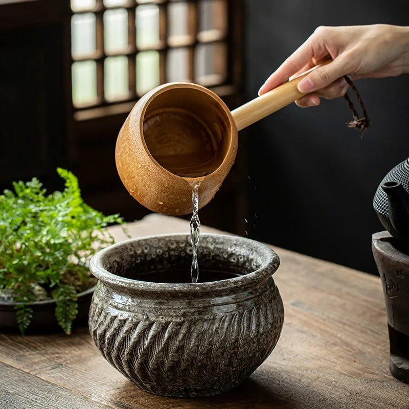 Bamboo Soup Ladle 400ml – Japanese Style Water Scoop Spoon
