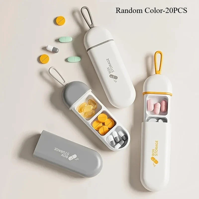 3-Compartment Pill Organizer with Loop – 5 or 20 Pack