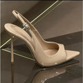 Women's High Heel Ankle Strap Mule Sandals – Elegant Dress Shoes