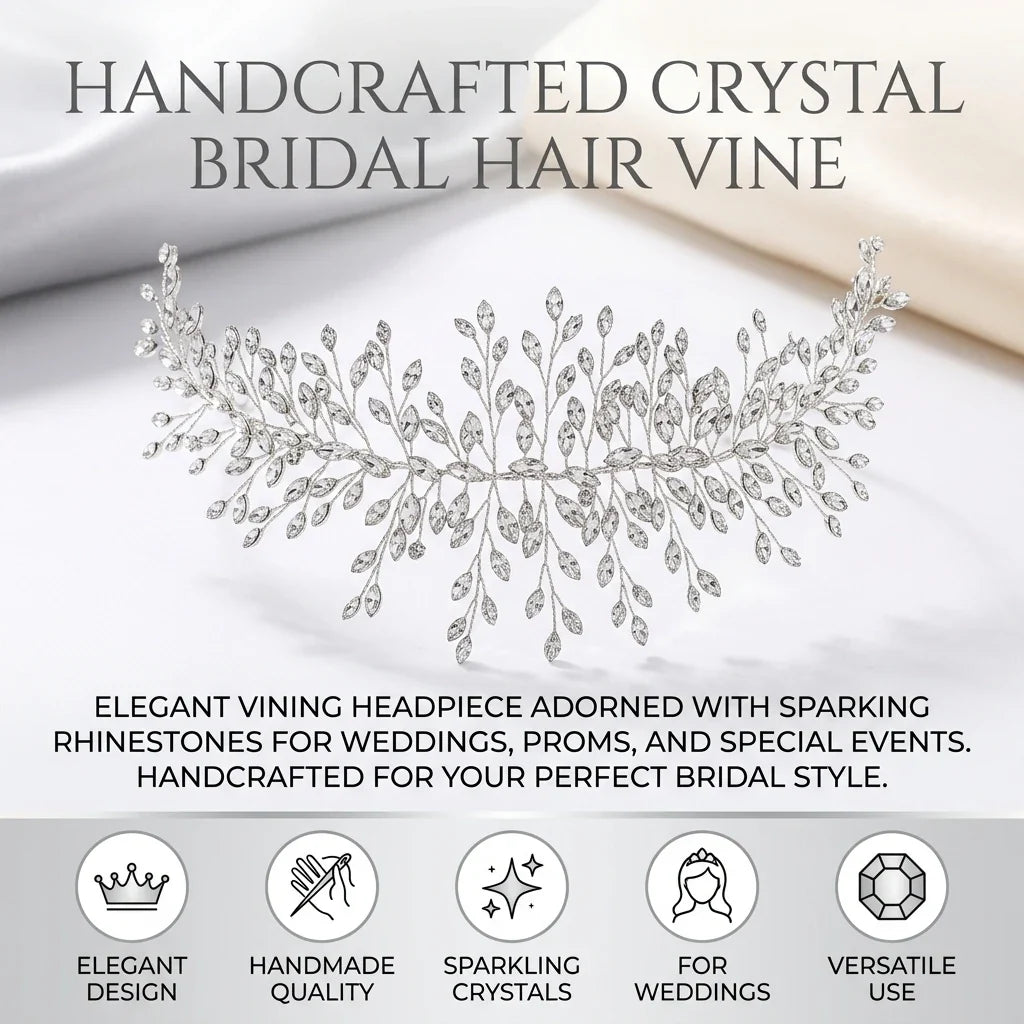 Crystal Rhinestone Hairband | Wedding & Stage Headpiece