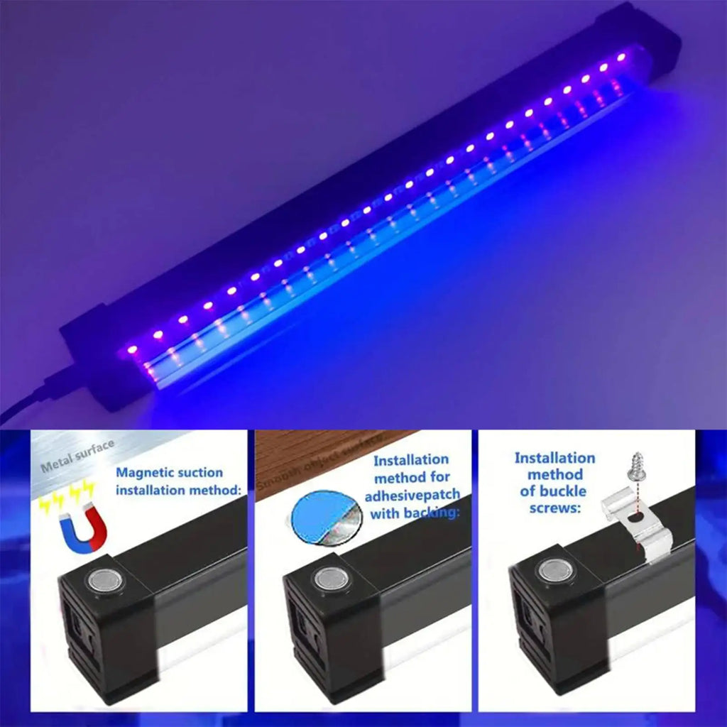 9W UV Black Light Bar – Magnetic Portable USB LED Strip