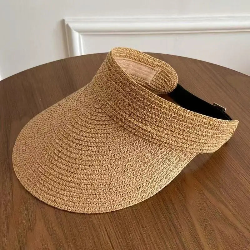 Women's Foldable Wide Brim Straw Sun Hat | UV Beach Travel