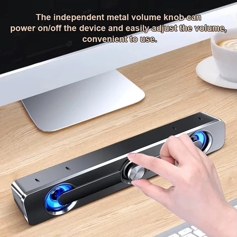 AyeBeau Wired USB Soundbar Speaker for PC, Laptop & TV