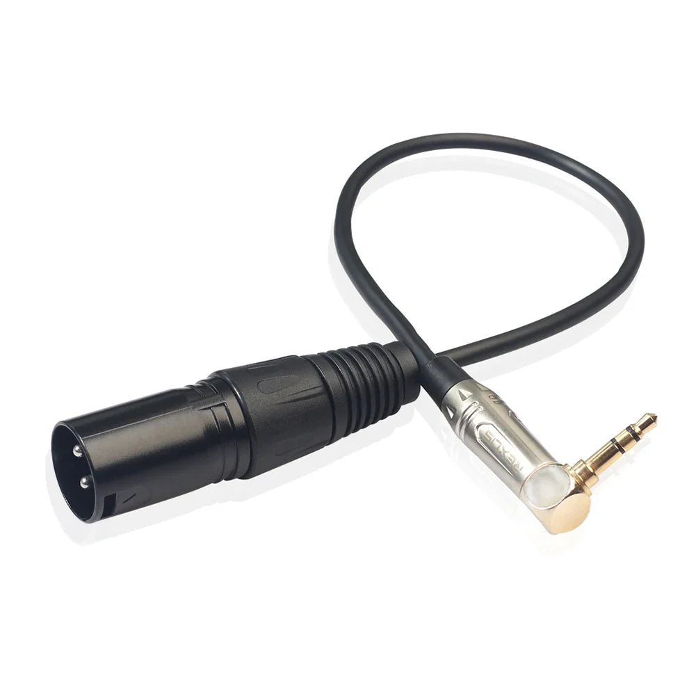 90° 3.5mm TRS to XLR 3-Pin Male Audio Cable 0.3m | VODOOL