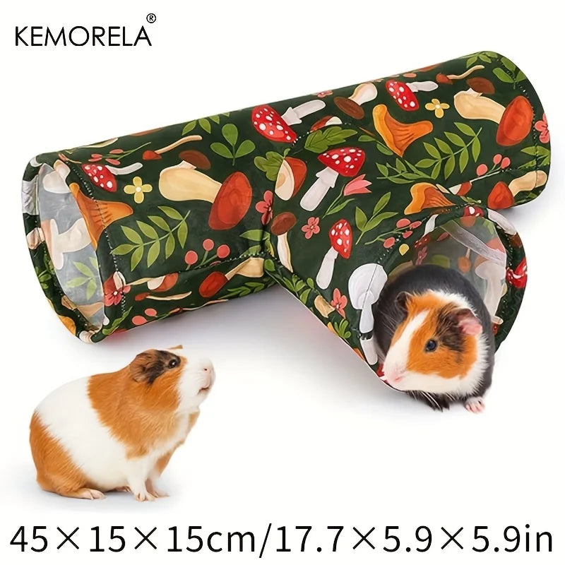 KEMORELA Foldable Guinea Pig Tunnel – Washable Pet Hideout
