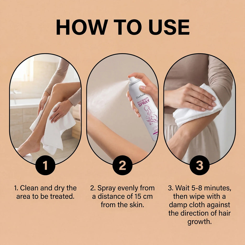 150ml Gentle Hair Removal Spray | Aloe, Glycerin & Pore Care
