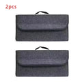Gray Felt Car Trunk Organizer – Anti-Slip Compartment Box