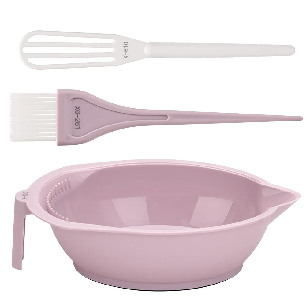 3-Piece Salon Hair Coloring Set – Mixing Bowl, Comb & Brush