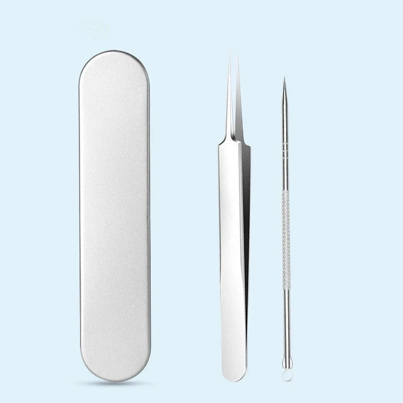 Blackhead Removal Tweezers Set – Stainless Steel Skin Care Tools
