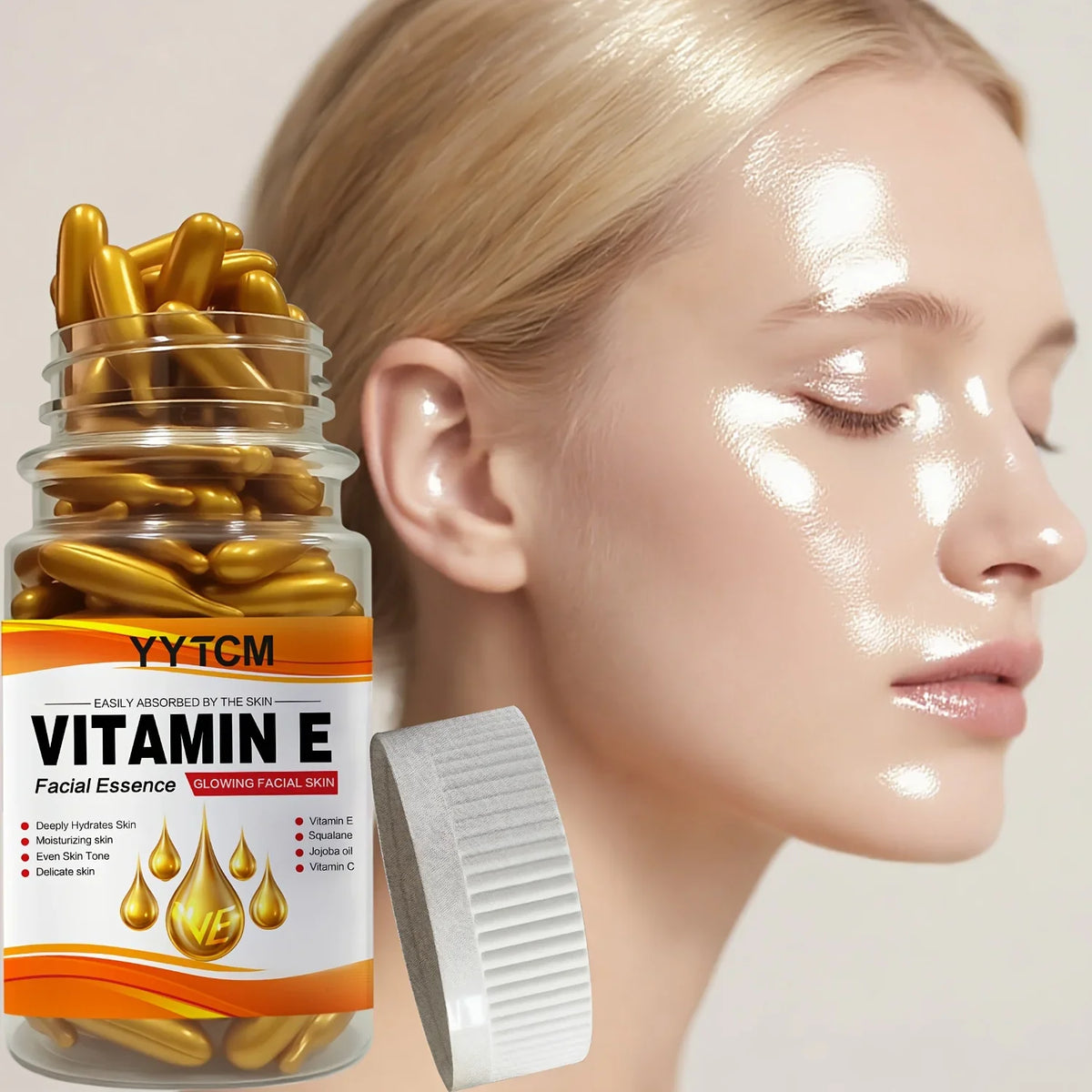 Vitamin E Capsule Essence – Squalane & Vitamin C | 90 Caps