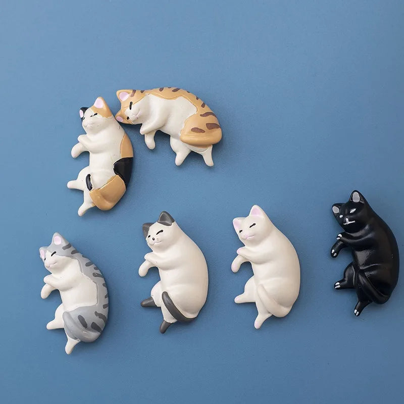 Cute Lazy Cat Fridge Magnet | Kawaii Cartoon Home Decor