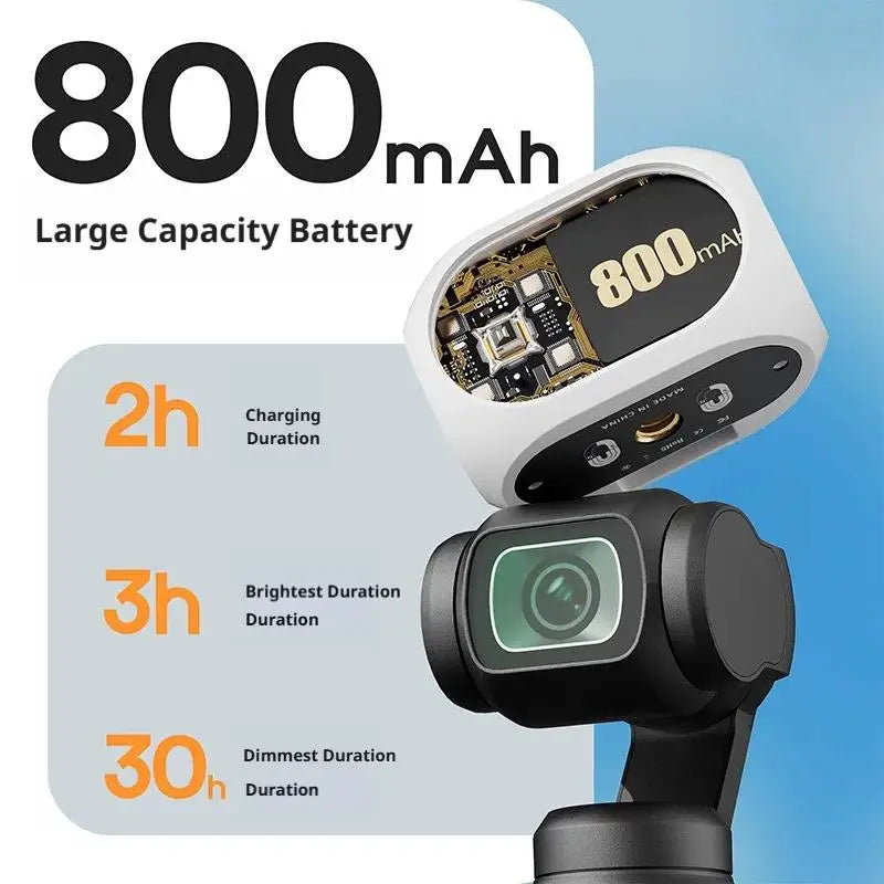 Magnetic LED Fill Light for DJI OSMO Pocket 3 & 4 | 10-Level