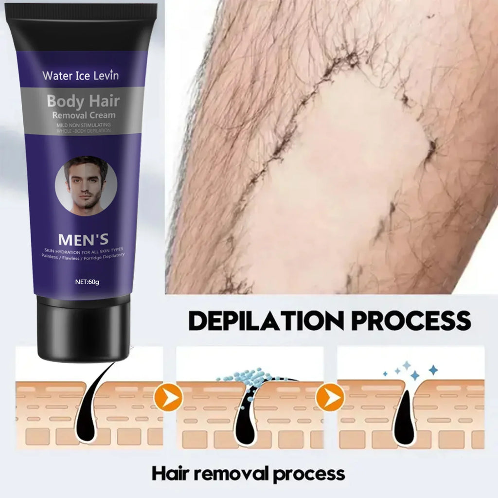 Men's Painless Hair Removal Cream – Growth Inhibitor 60g