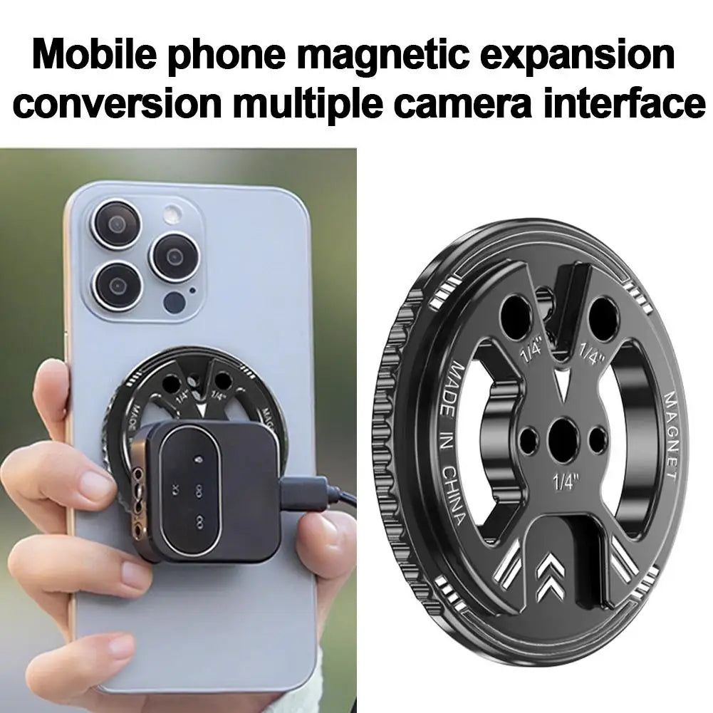 Magnetic Phone Tripod Mount Adapter | Universal 1/4" Thread