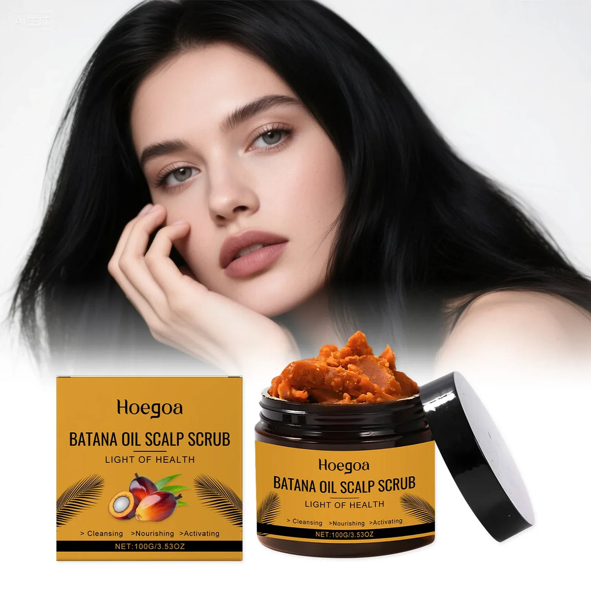HOEGOA Batana Oil Scalp Scrub – Deep Clean & Nourish 100g