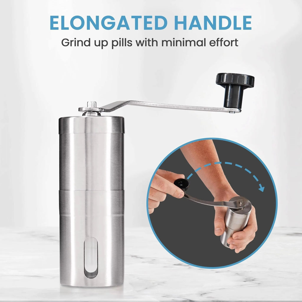 Pill Crusher Stainless Steel Grinder Large Capacity Splitter Cuts