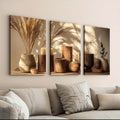 3-Piece Minimalist Floral Canvas Wall Art Set – Unframed Prints
