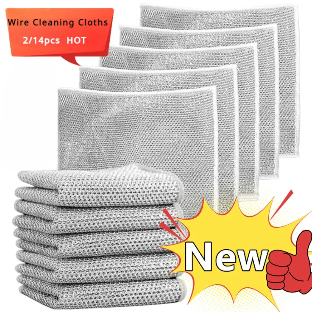 Magic Wire Cleaning Cloth | Metal Mesh Dish Scrubber 1-12pk