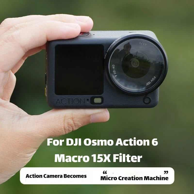 DJI Action 6 15X Macro Filter – HD Close-Up Optical Lens