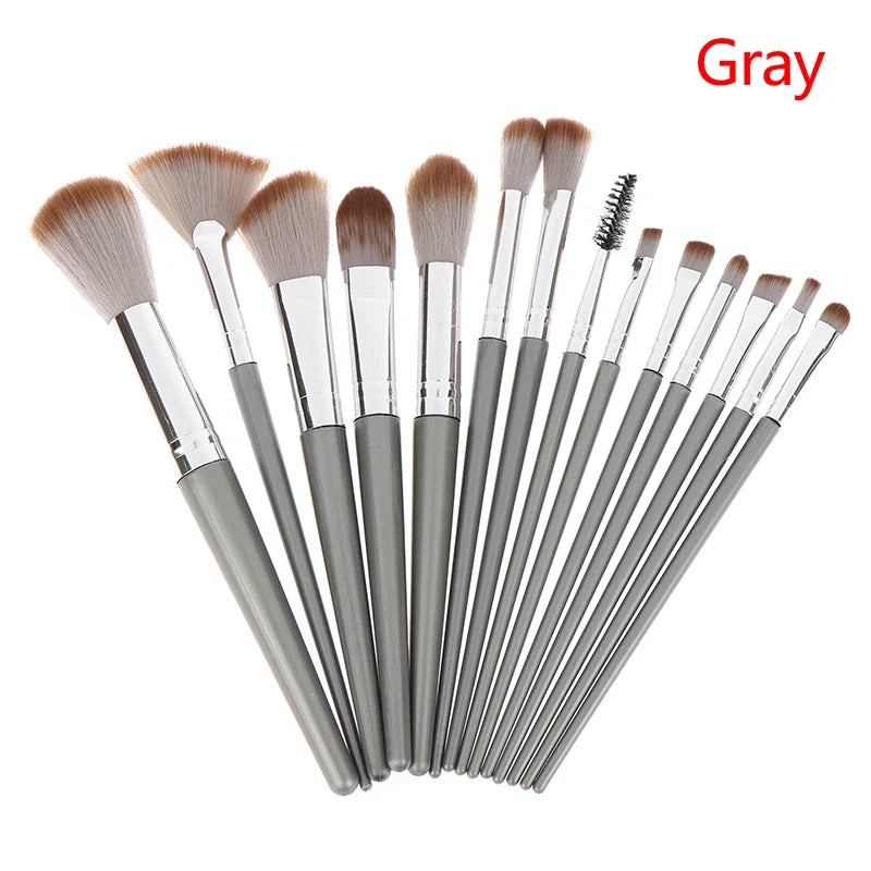 14-Piece Synthetic Makeup Brush Set – Foundation, Blush & More