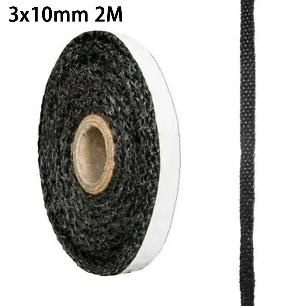 Fiberglass Fireplace Door Seal Rope | Self-Adhesive Gasket 2m