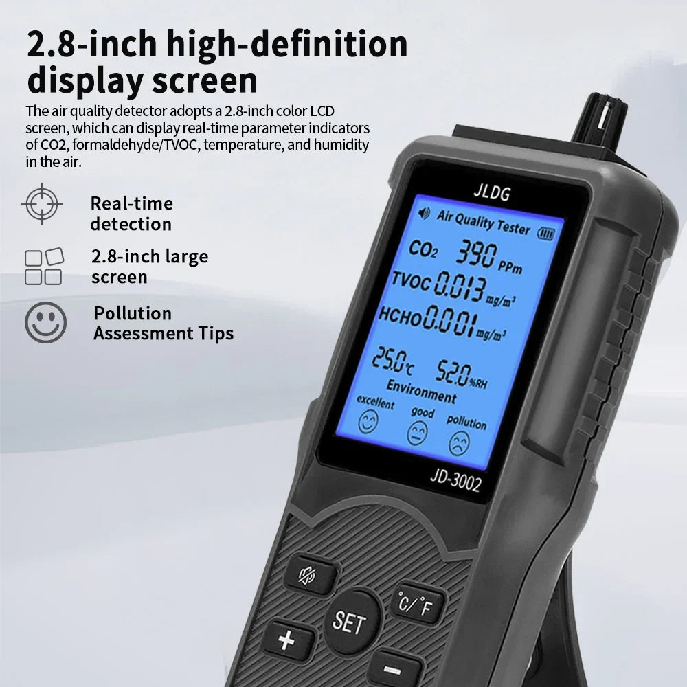 Air Monitor CO2 TVOC Temperature Humidity Detector Professional