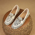 Women's Monogram Bow Loafers – Jacquard Slip-On Dress Shoes