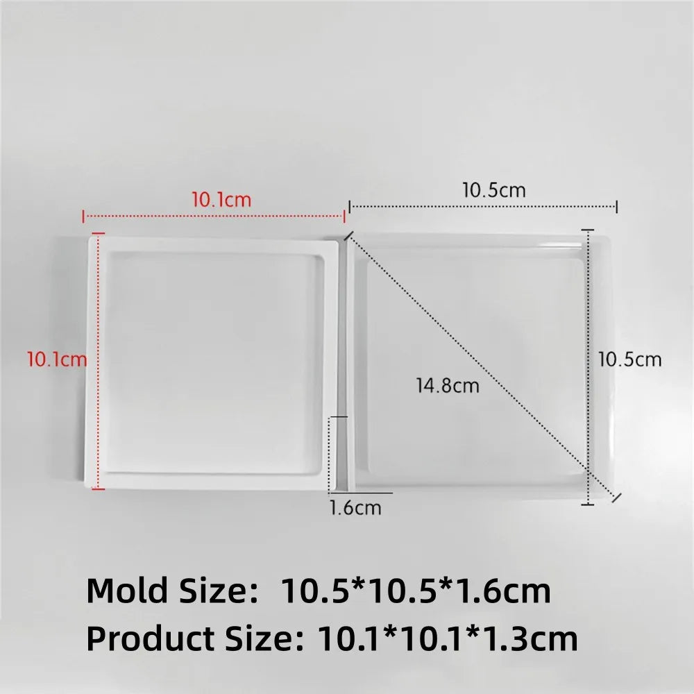 DIY Oval Tray Mold Storage Box Silicone Coaster Crystal Ashtray