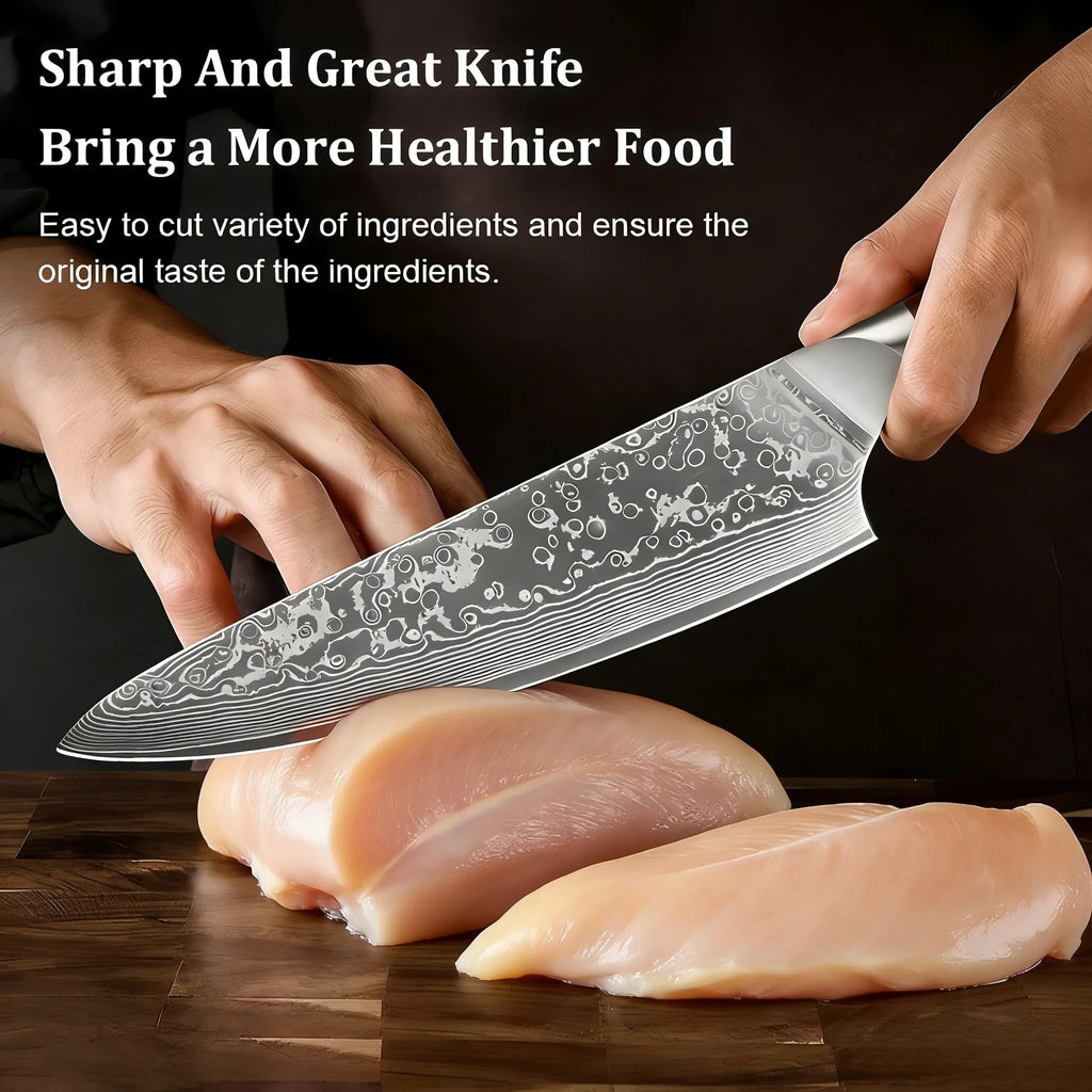 67-Layer Damascus Steel Kitchen Knife Set – 1 to 4 PCS