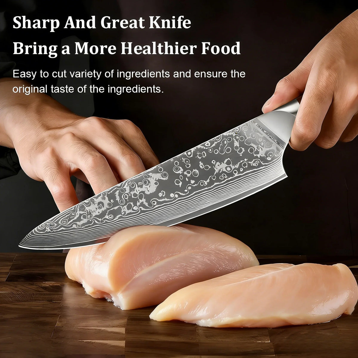 67-Layer Damascus Steel Kitchen Knife Set – 1 to 4 PCS