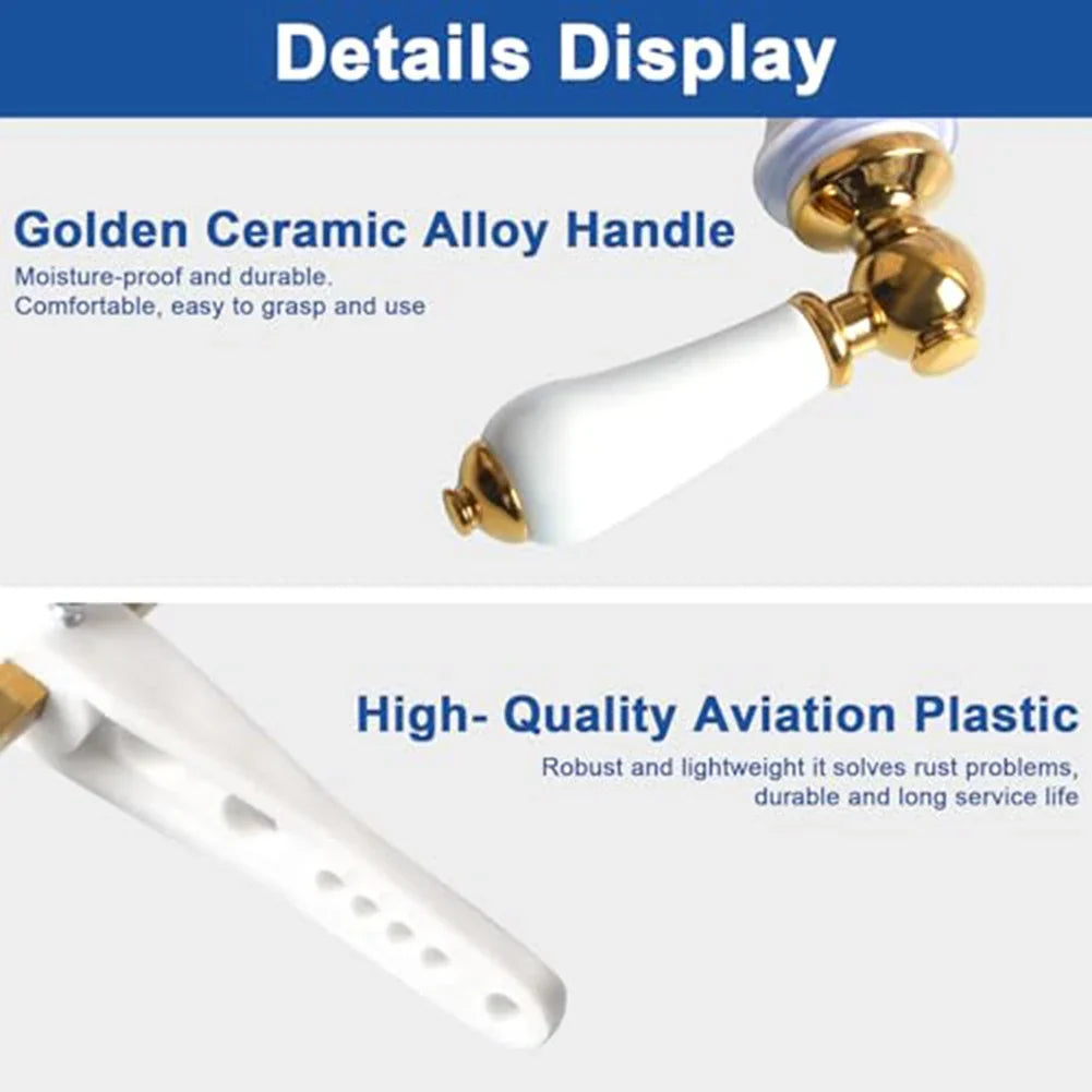 Gold Victorian Porcelain Toilet Cistern Flush Lever Handle