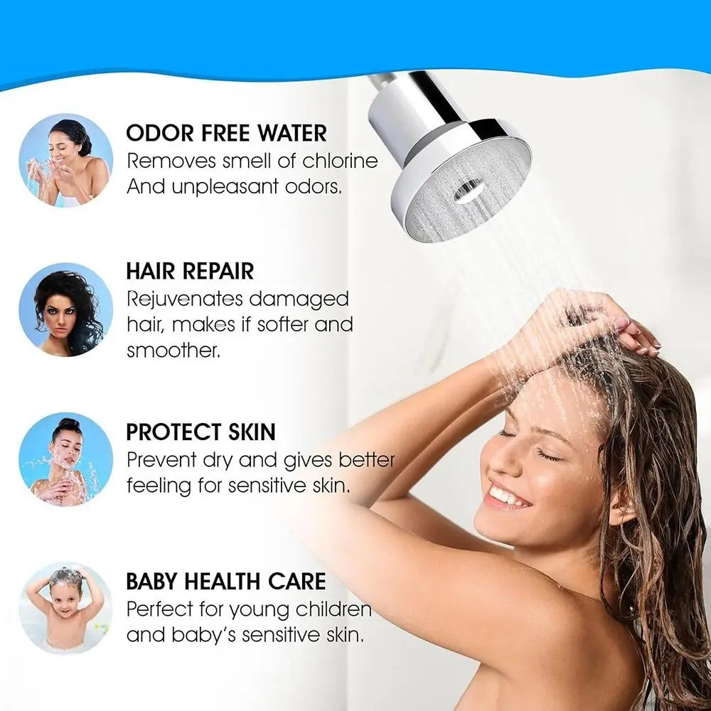 Pressurized Healthier Hair Filtered Shower Head Protect Removes