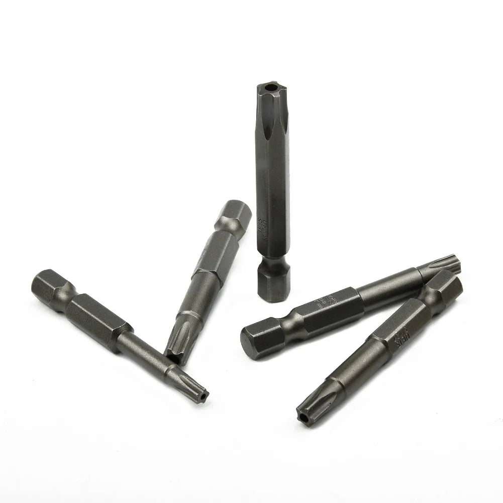 5 Point Torx Drive Bit 1 4 Hex Shank Electric Screwdriver T8-T40