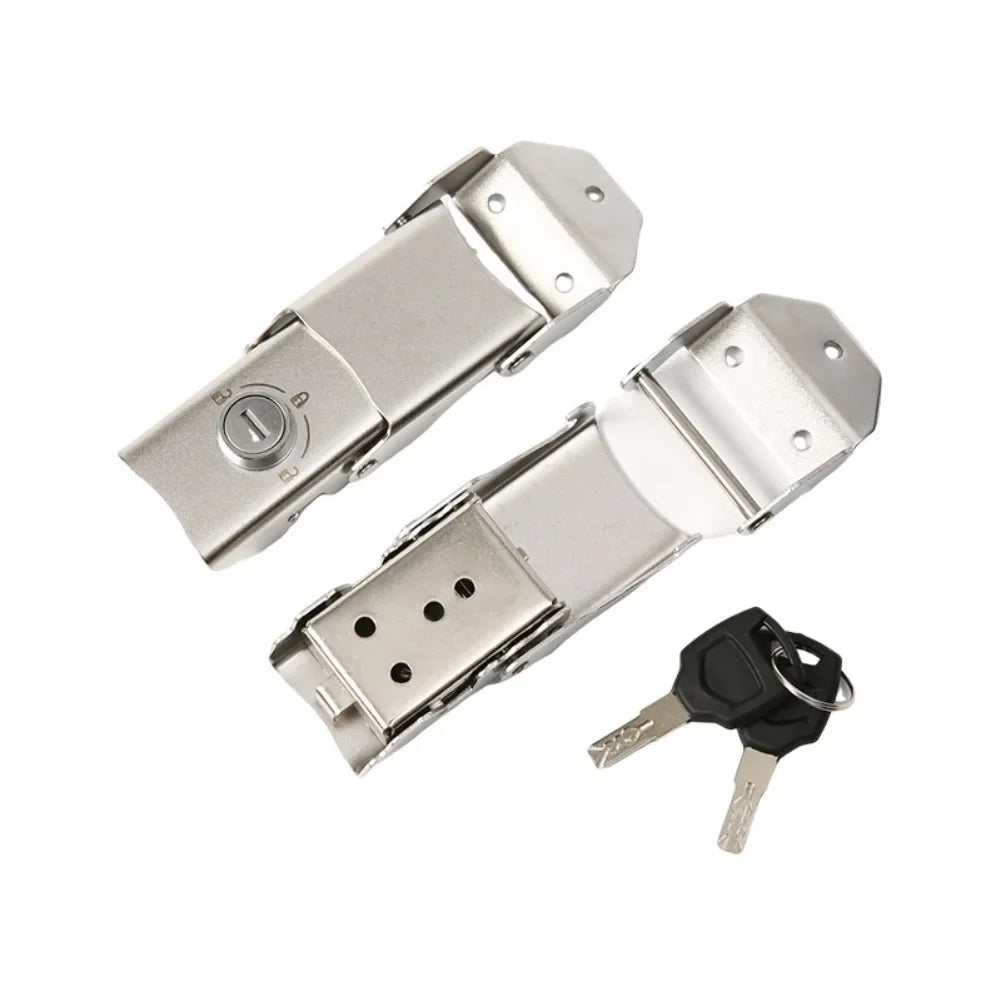 Stainless Steel Motorcycle Trunk Buckle Lock + 2 Keys