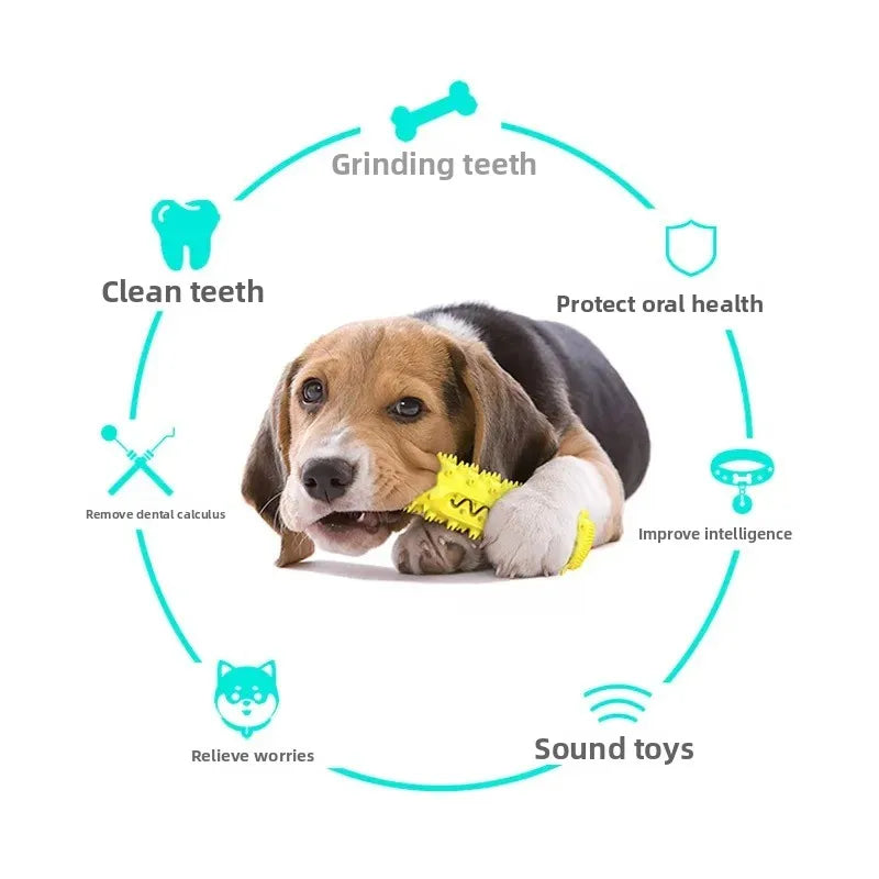 Squeaky Dog Molar Stick – Silicone Treat-Dispensing Chew Toy