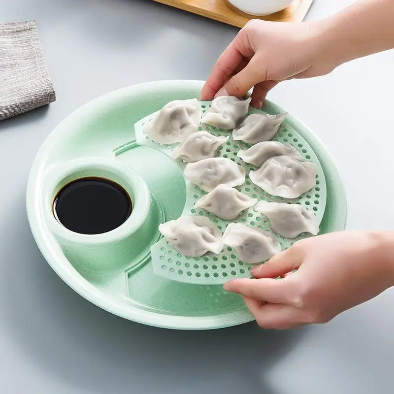 Double Layer Dumpling Drain Plate – Fruit & Veggie Draining Tray